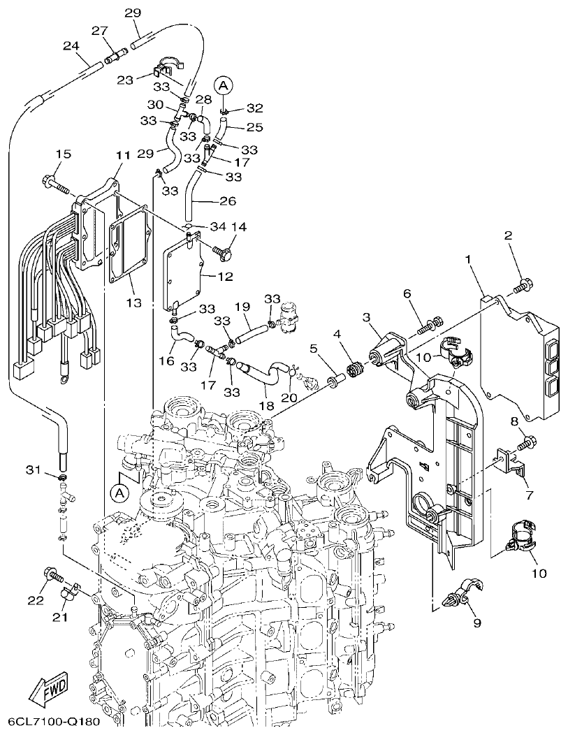 Yamaha F300DET, FL300DET ELECTRICAL 1 parts diagram